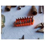 Mixed Tool Lot including Campbell Hausfeld Air Chisel, Various Drill Bits, Sockets and Hand Tools