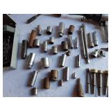Mixed Tool Lot including Campbell Hausfeld Air Chisel, Various Drill Bits, Sockets and Hand Tools