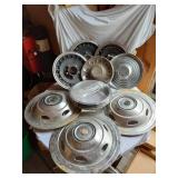 Lot of Vintage Hubcaps, Including Ford and Plymouth