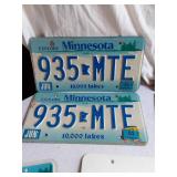 Lot of Minnesota License Plates