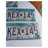 Lot of Minnesota License Plates