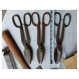 Pexto Snips, Craftsman Snips, Hatchet, Oil Can, Hatchet and Pry Bar