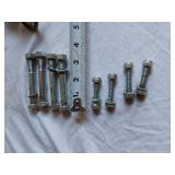 Lot of Hand Tools and Hardware Items Including Bolts and Drill Bits