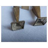 Pair of Vintage Japanese Brass(?) Salt and Pepper Shakers