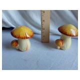 Ceramic Mushroom Salt and Pepper Shaker Set Made in Japan