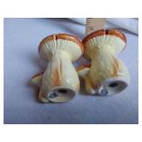 Ceramic Mushroom Salt and Pepper Shaker Set Made in Japan