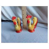 1960 Holt Howard Rooster Salt and Pepper Shakers