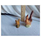Pair of Ceramic Bird Salt or Pepper Shakers