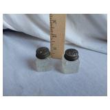 Vintage Glass Salt and Pepper Shakers