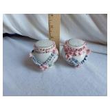 Lot of Porcelain Salt and Pepper Shakers with Floral Design