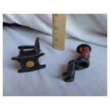 Wilton (?) Cast Iron Amish Figurine and Chair