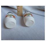 Gemco Westinghouse Milk Glass Salt and Pepper Shaker Set with Floral Design