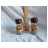 Vintage Salt and Pepper Shakers with Wooden Tops