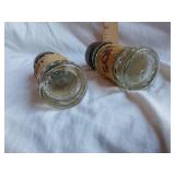 Vintage Salt and Pepper Shakers with Wooden Tops