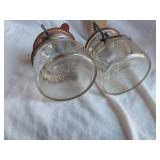 Glass Salt and Pepper Shakers Marked 1893 FP on the Bottom