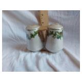 Salt and pepper shakers with holly design New in Package