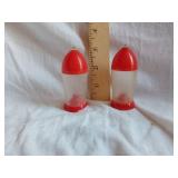 Rocket-Shaped Salt and Pepper Shakers - Plastic
