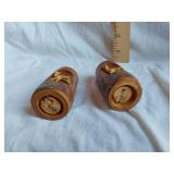Long Beach, CA Wooden Salt and Pepper Shaker Set with Deer Design