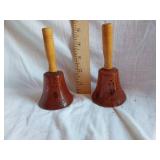 Wooden Bell Shaped Salt and Pepper Shakers