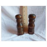 Vintage Wooden Salt and Pepper Shakers