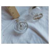 Pair of Vintage Glass Salt and Pepper Shakers