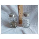 Salt and Pepper Shaker Set with Metal Tops