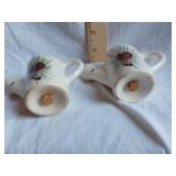 Vintage Ceramic Watering Can Shaped Salt and Pepper Shakers