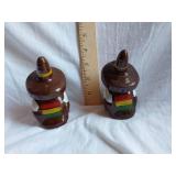 Pair of Ceramic Sombrero Salt and Pepper Shakers