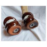Pair of Ceramic Sombrero Salt and Pepper Shakers
