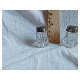 Set of Vintage Clear Glass Salt and Pepper Shakers