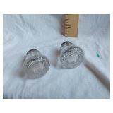 Set of Vintage Clear Glass Salt and Pepper Shakers