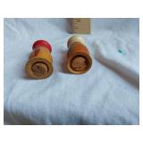 Wooden Salt and Pepper Shakers with Cork Stoppers