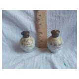 50th Anniversary Salt and Pepper Shakers with Gold Accents