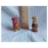 Salt and Pepper Shaker Set with Faces and Hats