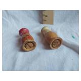 Salt and Pepper Shaker Set with Faces and Hats