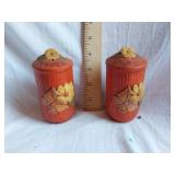 Salt and Pepper Shaker Set with Butterfly and Flower Design