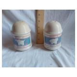 Ceramic Salt and Pepper Shakers with Dog and Cat Design