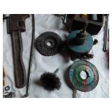 Black & Decker and Skil Cordless Screwdrivers, Stanley No. 59 Drill Vise, and Various Tools