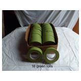 Green Masking Tape Rolls including 18 Rolls