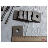 Mixed Hardware Lot including Bolts, Nuts, Washers, and Metal Plates