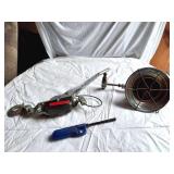 Propane Heater, Come Along Winch, and Lighter Lot