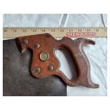 Antique Disston Hand Saw with Wooden Handle