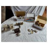 Door Knob and Lock Sets Cylindrical Lockset, Brass Knobs, and Antique Porcelain Knob