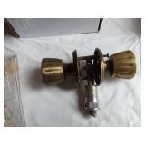 Door Knob and Lock Sets Cylindrical Lockset, Brass Knobs, and Antique Porcelain Knob