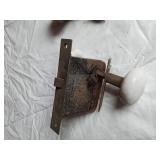 Door Knob and Lock Sets Cylindrical Lockset, Brass Knobs, and Antique Porcelain Knob