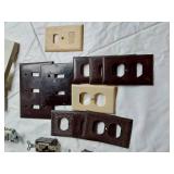 Electrical Components Including Leviton Outlet Box, Light Sockets, and Switches