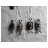 Electrical Components Including Leviton Outlet Box, Light Sockets, and Switches