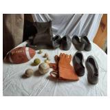 Rubber Overshoes, Football, Balls, and Gloves