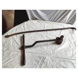 Threshing Machine Wrench (?) and Pry Bar