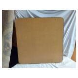 Folding Table with Black Metal Frame, 24"  Width